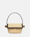 Jacquemus Le Rond Geometric Raffia Shoulder Bag In Beige