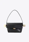 Jacquemus 'le Rond Carre' Black Shoulder Bag With Shoulder Strap In Black