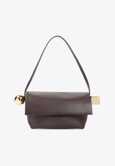 Jacquemus Le Rond Carre Shoulder Bag In Brown