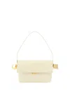 Jacquemus Le Rond Carre Leather Shoulder Bag In Light Ivory