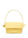 Jacquemus Le Rond Carre Leather Shoulder Bag In Yellow
