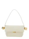 Jacquemus Le Rond Carre White Shoulder Bag With Shoulder Strap In Leather Woman In White