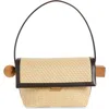 Jacquemus Le Rond Geometric Raffia Shoulder Bag In Natural/dark Brown 1ff