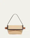 Jacquemus Le Rond Geometric Raffia Shoulder Bag In Le Rond Carre Raffia