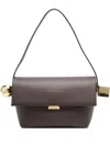 Jacquemus The Rond Carre Leather Shoulder Bag In Brown