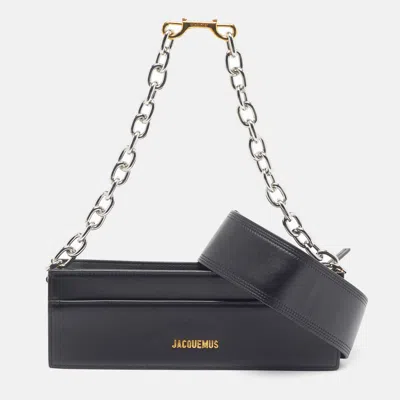 Pre-owned Jacquemus Le Sac Ciuciu Black Leather Shoulder Bag