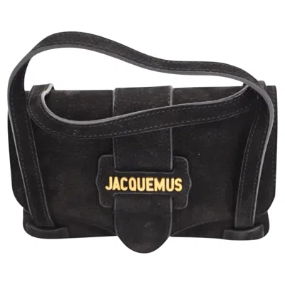 Pre-owned Jacquemus Le Sac Minho Nubuck Mini Bag In Black Suede