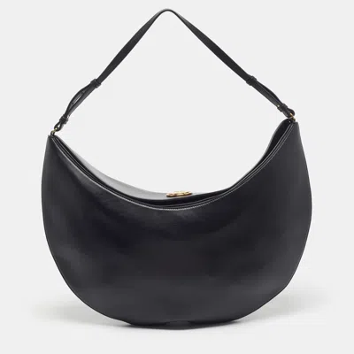 Pre-owned Jacquemus Le Sac Ovalo Black Leather Hobo