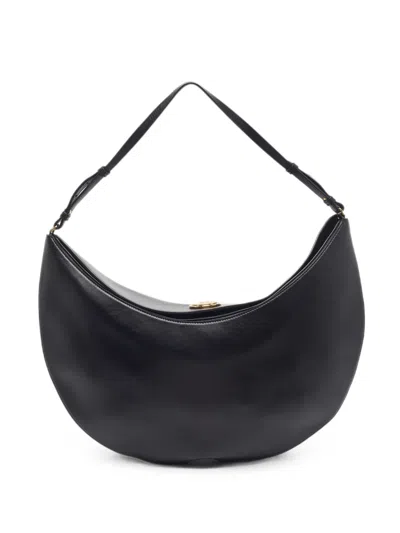 Pre-owned Jacquemus Le Sac Ovalo Crescent Tote Bag In Black
