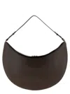 Jacquemus Large Ovalo Calf Leather Hobo Bag In Brown