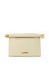 Jacquemus Rolled Top Rectangular Shoulder Bag In White
