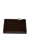 Jacquemus Structured Leather Clutch Bag In Pink