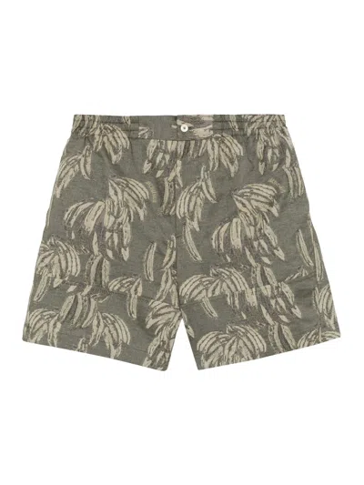 Jacquemus Jacquard Pattern Shorts In 5ca Jacquard Banana Logokhak