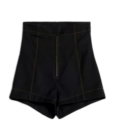 Jacquemus Le Short Areia Mini Shorts In Black