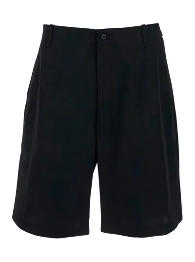 Jacquemus Button Welt-pocket Shorts In Black