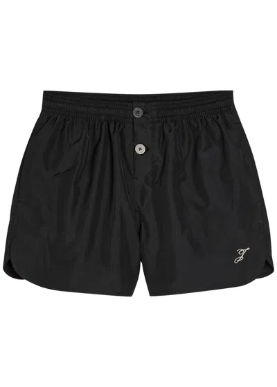Jacquemus Le Short De Bain Puntini Shell Swim Shorts In Black
