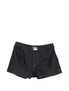 Jacquemus Amelo De-nîmes Blue Cotton Cashmere Shorts In Blue