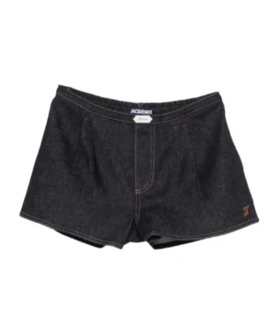 Jacquemus Le Short Denim Shorts In Blue