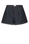 Jacquemus Amelo De-nîmes Blue Cotton Cashmere Shorts In Blue