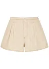 Jacquemus Women Beige Le Short De-nimes Amelo Shorts, 28 Luxury Shorts For Women Darveys In Multi