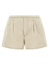 Jacquemus Women Beige Le Short De-nimes Amelo Shorts, 28 Luxury Shorts For Women Darveys In Neutral