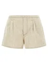 Jacquemus Women Beige Le Short De-nimes Amelo Shorts, 28 Luxury Shorts For Women Darveys In Neutral