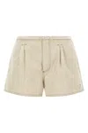 Jacquemus Women Beige Le Short De-nimes Amelo Shorts, 28 Luxury Shorts For Women Darveys In Sand