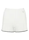 Jacquemus Le Short Maille Plisse Shorts In White