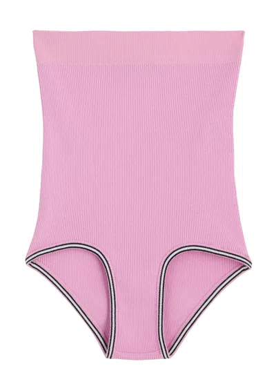 Jacquemus Le Short Maille Spiaggia Ribbed Wool-blend Briefs In Multicoloured 1