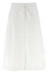 Jacquemus Le Marin High-rise Cotton-poplin Wide-leg Shorts In White