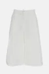 Jacquemus Le Marin High-rise Cotton-poplin Wide-leg Shorts In White