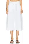 Jacquemus Le Marin High-rise Cotton-poplin Wide-leg Shorts In White