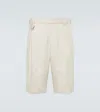 Jacquemus Beige Bermuda Shorts With Front Zip In White