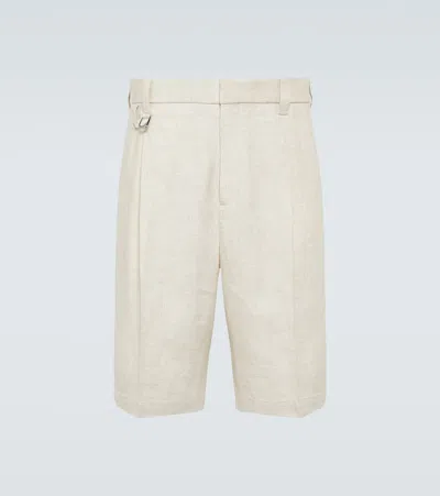 Jacquemus Beige Bermuda Shorts With Front Zip