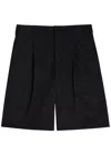 Jacquemus Le Short Ovalu Wool-blend Shorts In Black