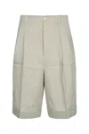 Jacquemus Beige Solid Shorts In Gray
