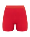 Jacquemus Le Short Pralu Ribbed-knit Shorts In Red