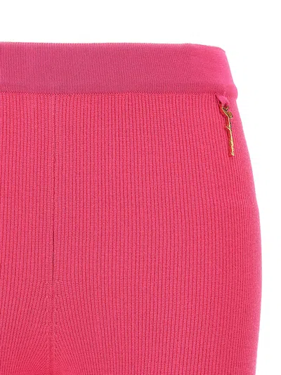 Jacquemus Le Short Pralu Logo Mini Shorts In Fuchsia