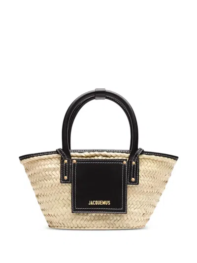 Jacquemus Le Soli Woven Beach Bag In Neutral