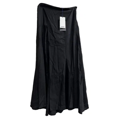 Jacquemus Le Souk Midi Skirt In Black Viscose