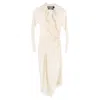 Jacquemus Le Souk Sabah Maxi Dress In Cream Linen In White