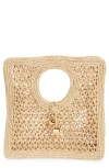 Jacquemus The Small Square Beach Raffia Handbag In Natural 142