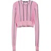 Jacquemus Pink Virgin Wool Le Cardigan Spiaggia Cardigan In Multi-pink