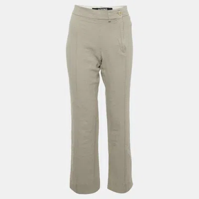 Pre-owned Jacquemus Le Splash Beige Linen Fresa Tailored Trousers Xl In Sand