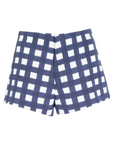 Jacquemus Le Splash Woman Shorts & Bermuda Shorts Navy Size 12 Viscose, Silk In Blue
