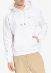 Jacquemus Embroidered-logo Pullover Hoodie In White