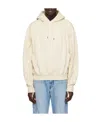 Jacquemus Typo Drawstring Hoodie In White