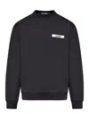 Jacquemus Le Sweatshirt Gros Grain In Black