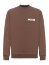 Jacquemus Basic Crew Neck T-shirt With Long Sleeves In Brown