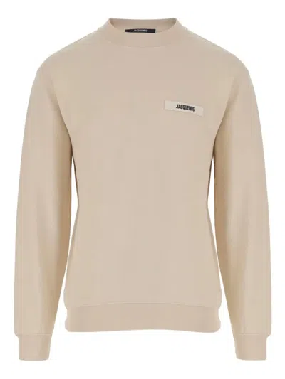 Jacquemus Le Sweatshirt Gros Grain In Beige